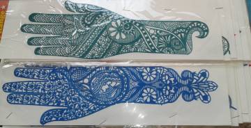 RE-USABLE RUBBER HENNA STENCIL